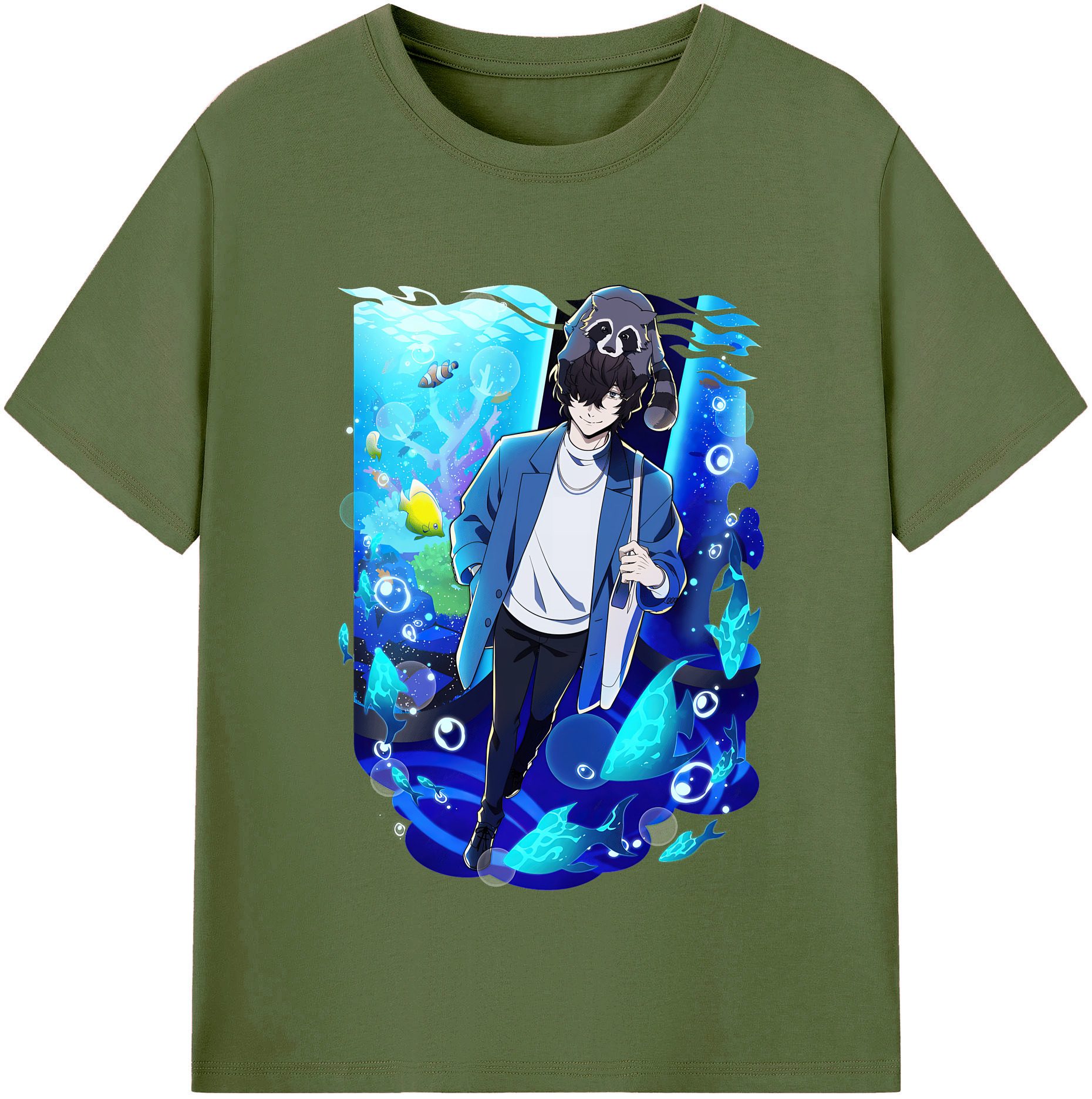 （画像用） 文豪ストレイドッグス Bungo Stray Dogs 綿100％半袖Tシャツ（フロントプリント）